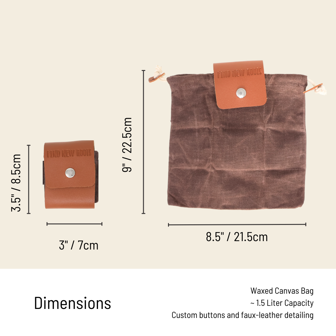 Find New Roots Waxed Canvas Foraging Bag