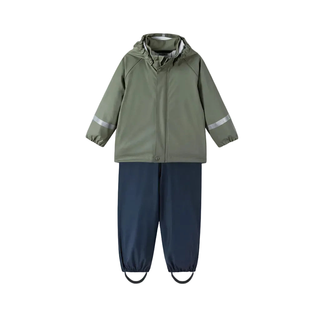 Kids Waterproof Tihku Unlined 2-Piece Rain Set - Jacket And Bib | Reima