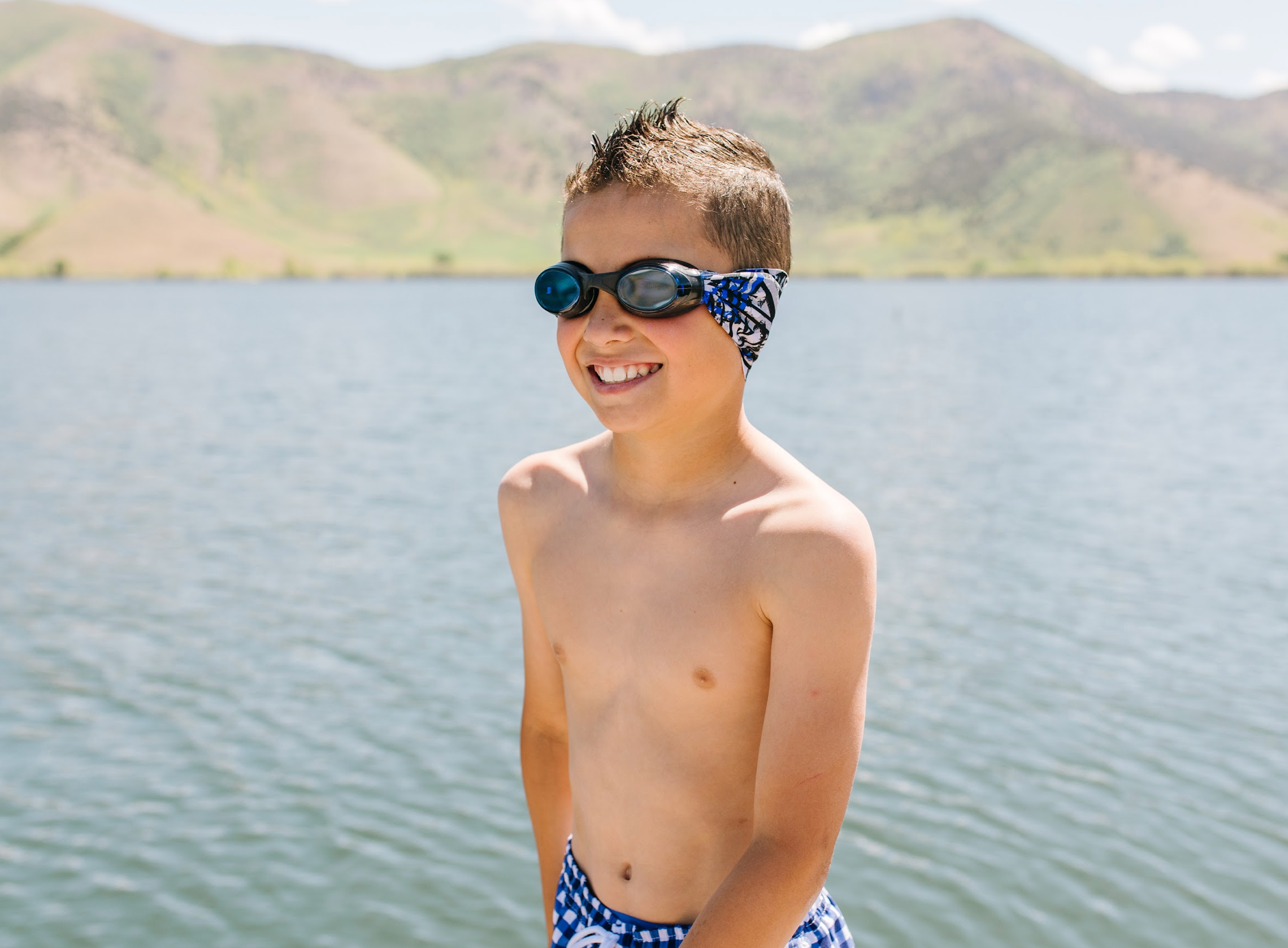 Kids Tangle-Free Swim Goggles – Splash Place The Maze – Blue Tinted Lenses