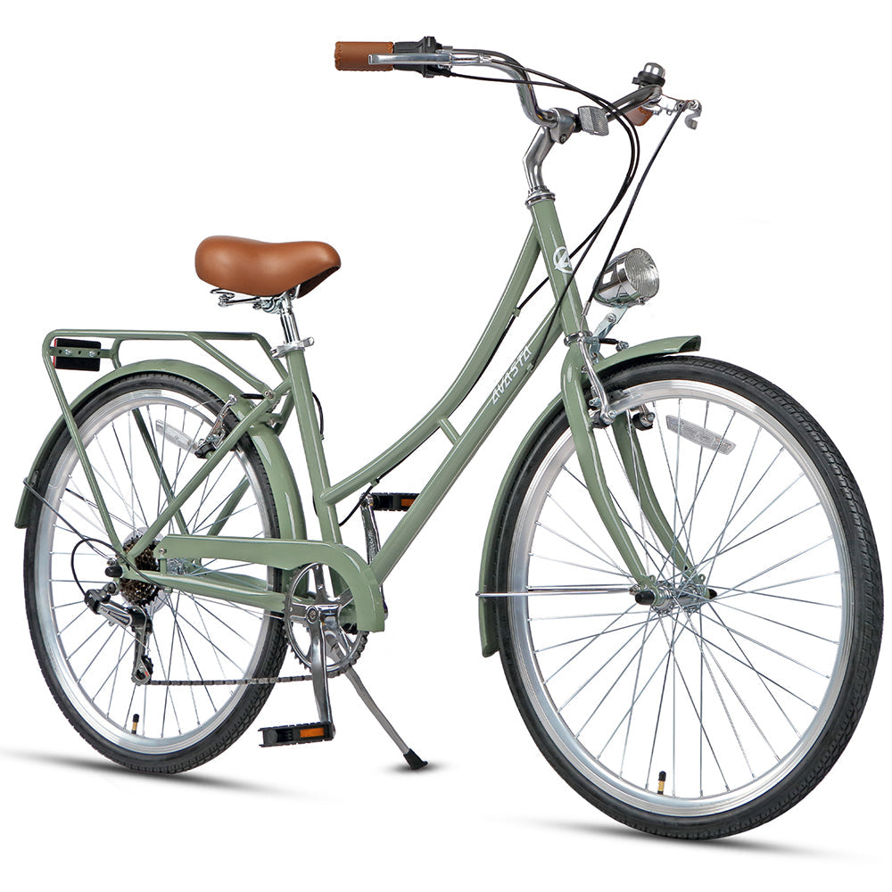 AVASTA 26" 6 Speed Hybrid Cruiser Black Tires Bike - Astrid