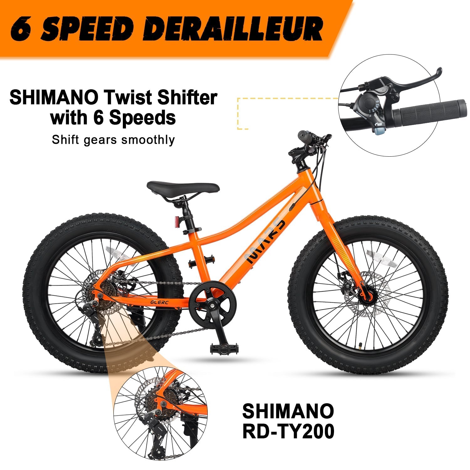 Glerc 24" Mountain Bike For Beginner - Mars
