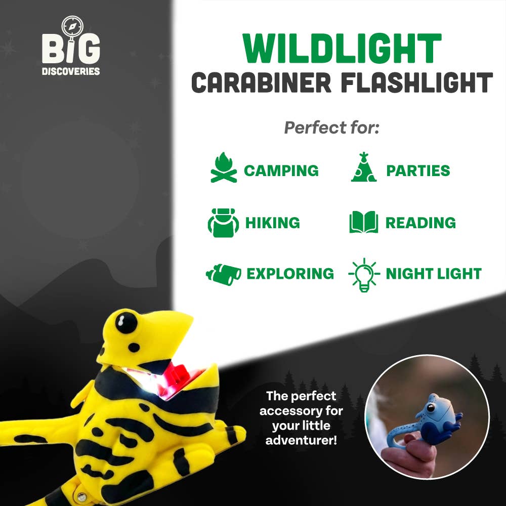 WildLight Animal Carabiner Flashlight - Yellow Frog