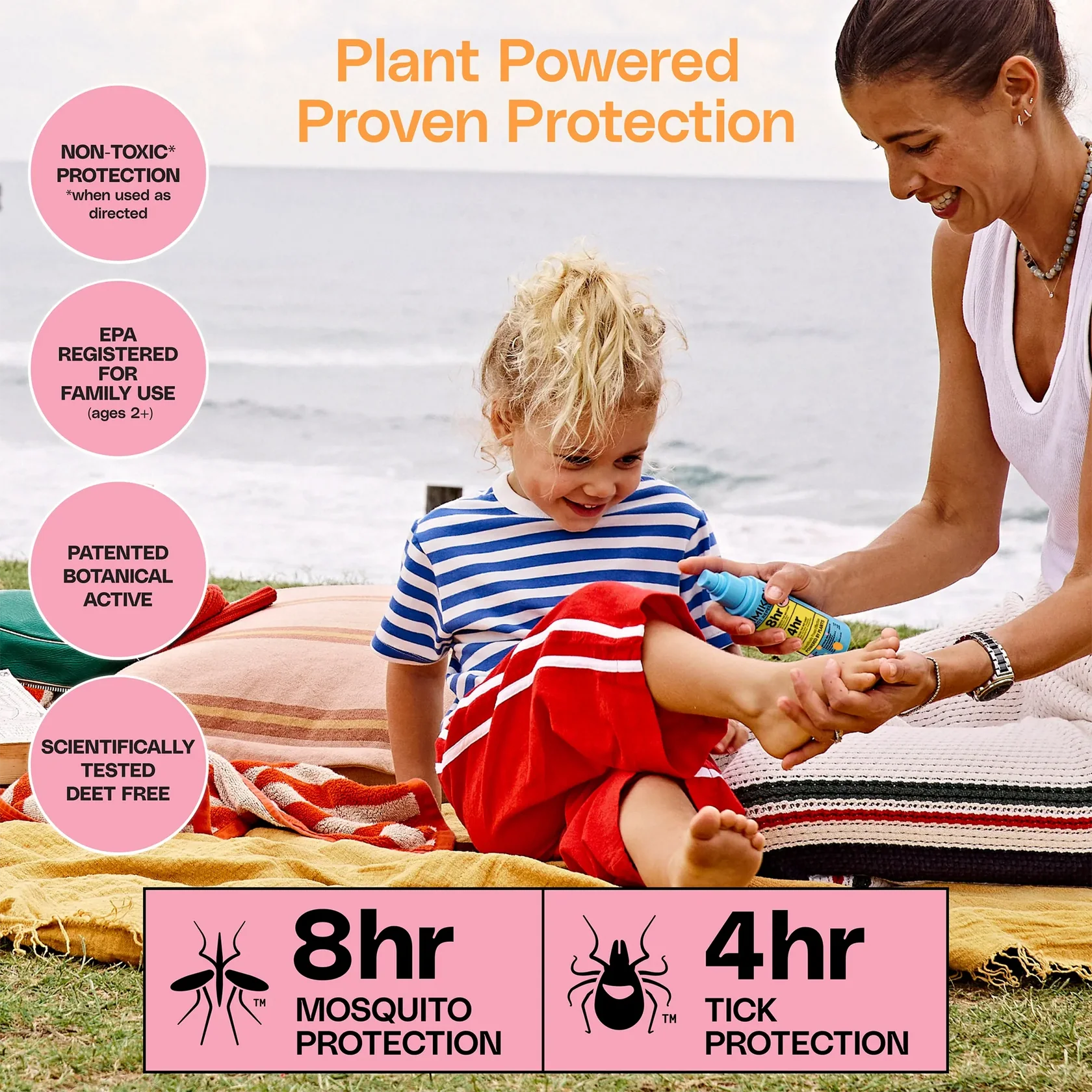 Kids DEET-Free Naturally Derived Mosquito & Tick Bug Spray | Mimikai