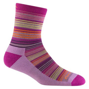 Kids Zebra Canyon Micro Crew Lightweight Hiking Sock | Darn Tough #color_raspberry