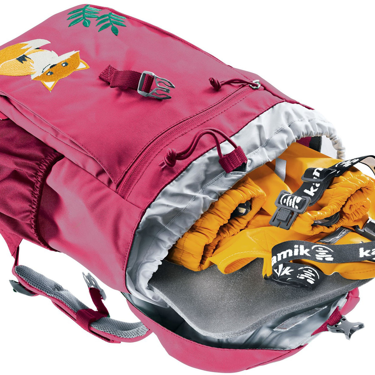 Kids Forest Fox Backpack – Sustainable, Reflective, Includes Raincover | Deuter