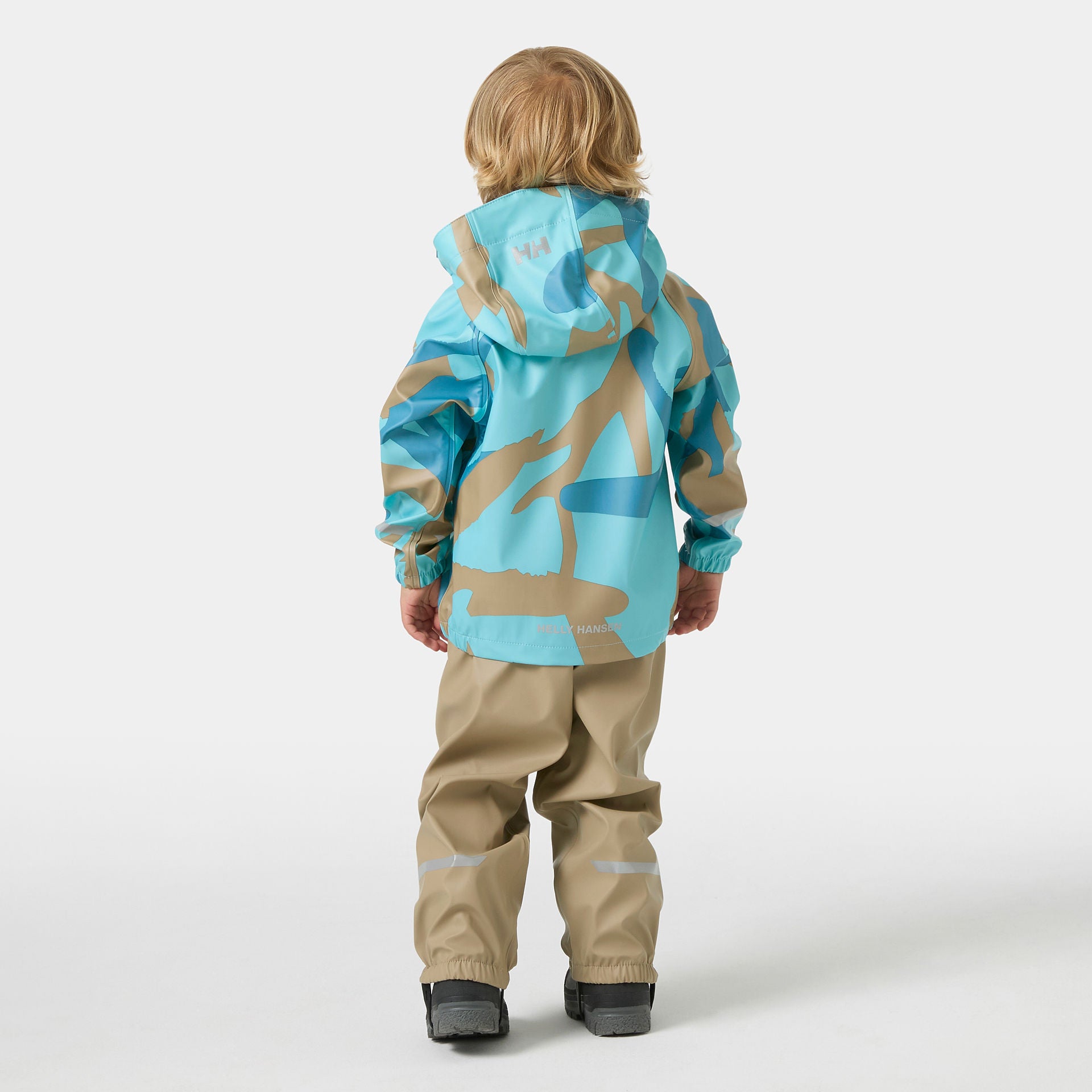 Kids Bergen 2.0 PU Rain Set | Fully Waterproof Puddle-Proof Set | #color_pebble-print