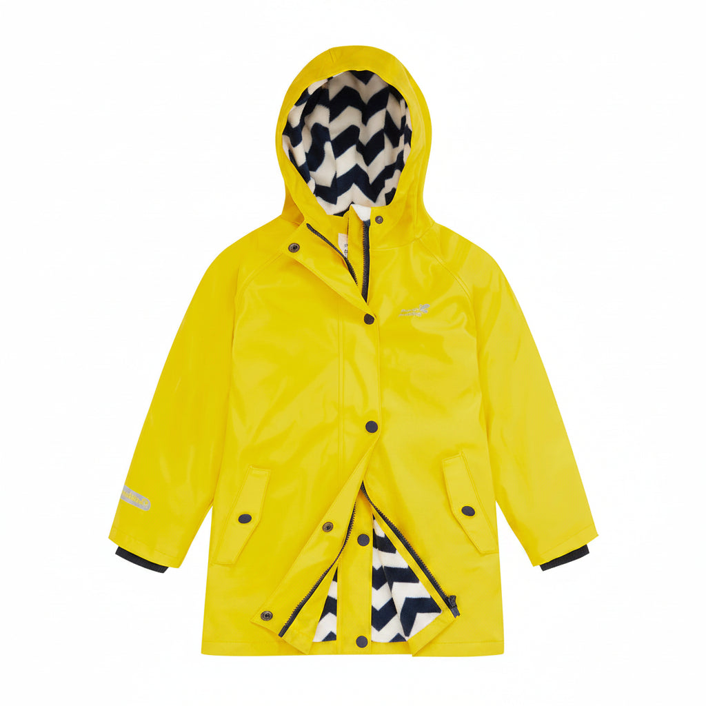 Kids Fleece Lined Puddleflex Rain Jacket - Waterproof, Warm, PU | Muddy Puddles