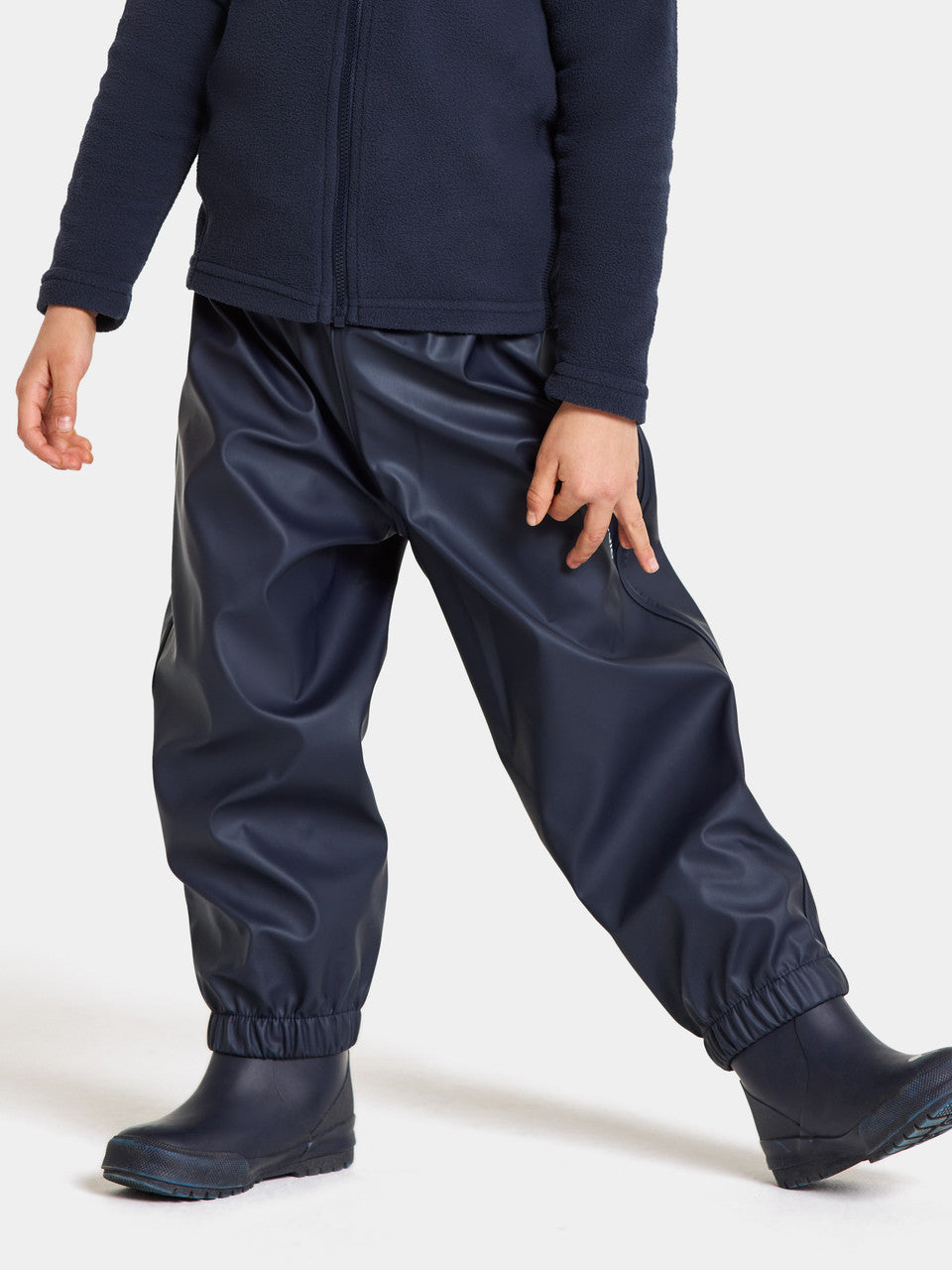 Kids Midjeman Waterproof All Season Rain Pull On Pant – Waterproof, PU | Didriksons #color_navy