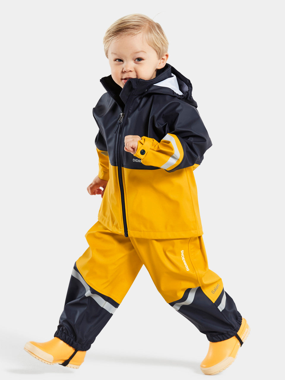 Kids Waterman's Rain Set - Zippered Jacket & Adjustable Bibs – Waterproof, PU | Didriksons
