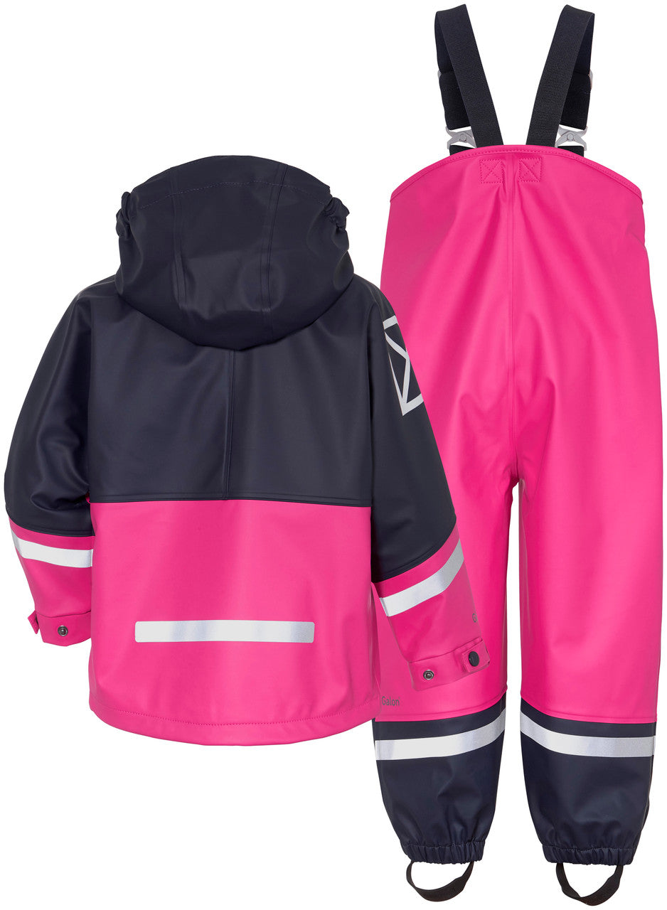 Kids Waterman's Rain Set - Zippered Jacket & Adjustable Bibs – Waterproof, PU | Didriksons