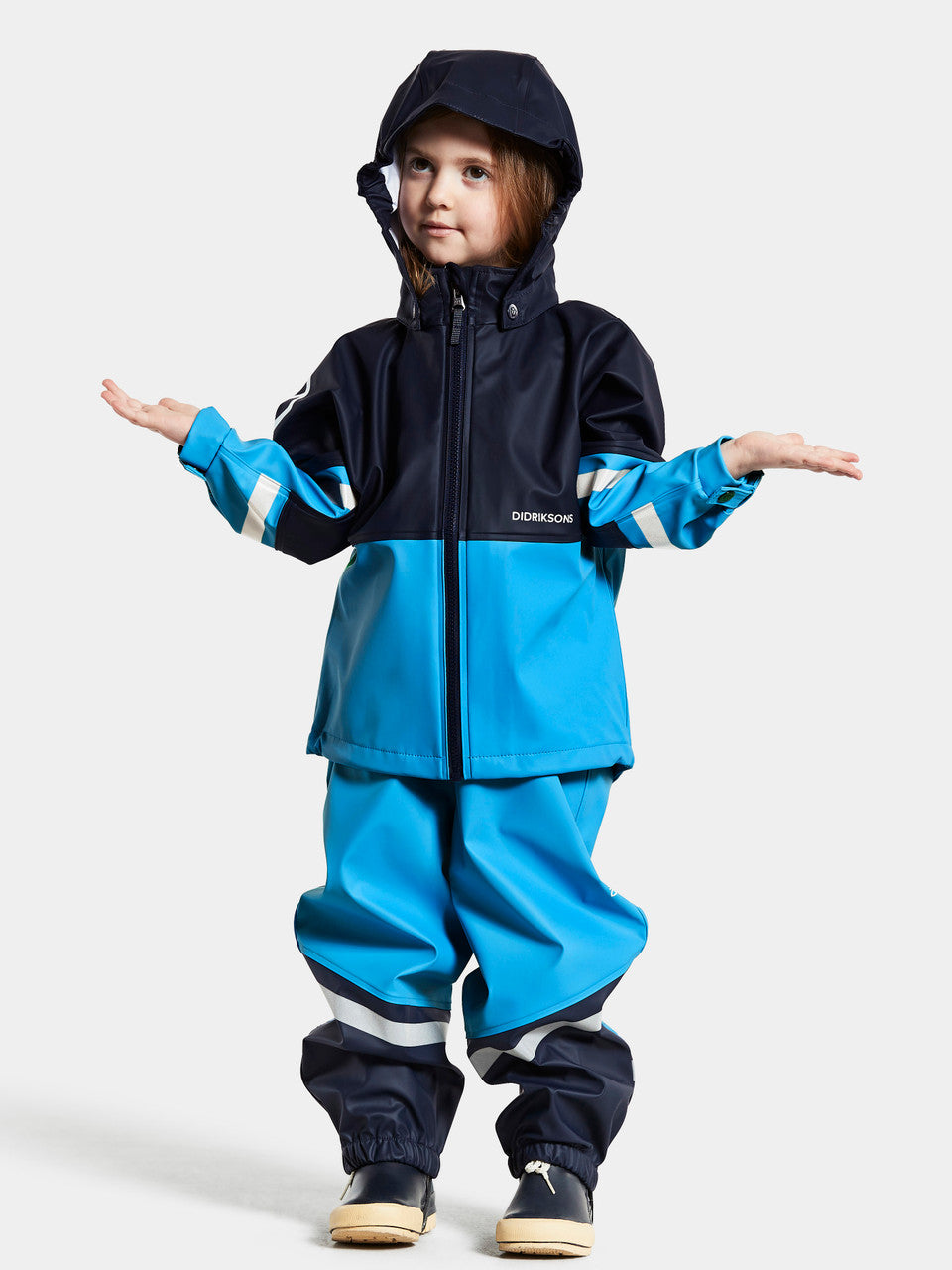 Kids Waterman's Rain Set - Zippered Jacket & Adjustable Bibs – Waterproof, PU | Didriksons