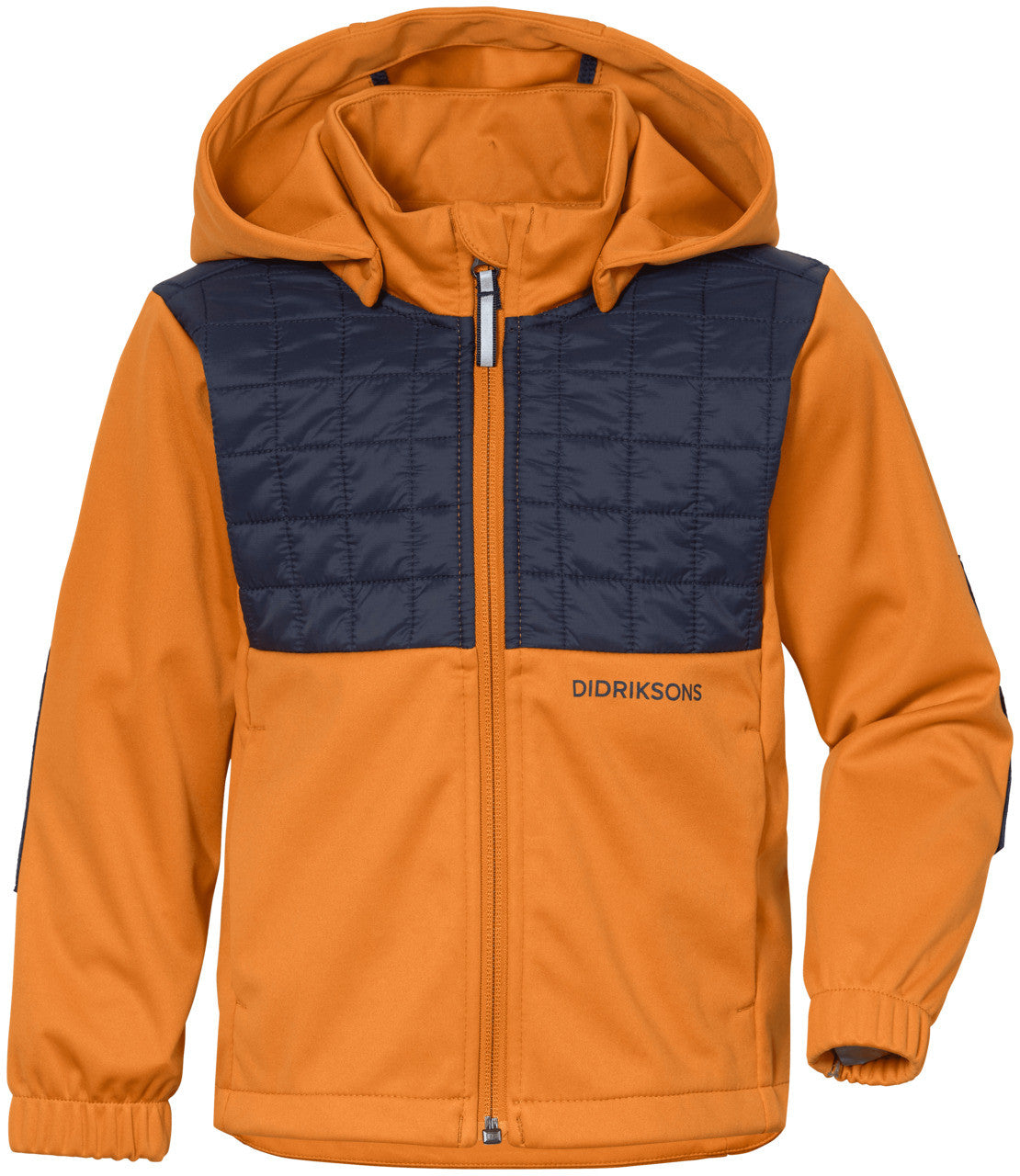 Kids Perfomance Fleece Briska Hybrid Jacket | Didriksons #color_burnt-glow