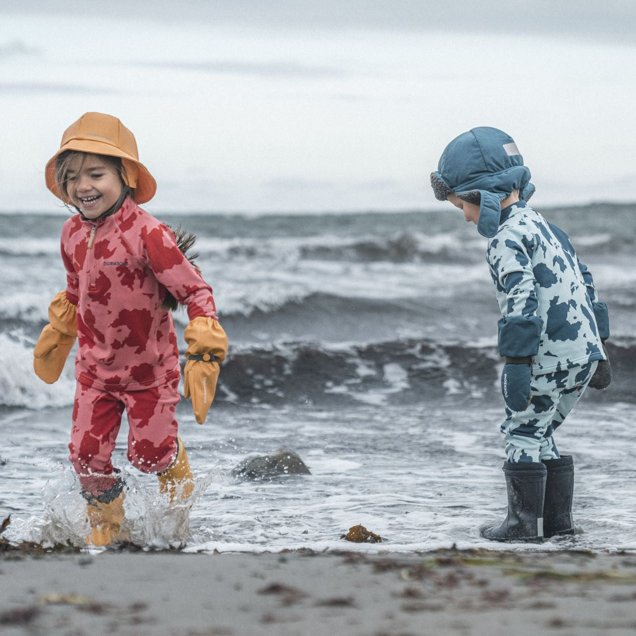 Kids Jadis 2-Piece Base & Mid Layering Set- Printed – Fleece Lined | Didriksons