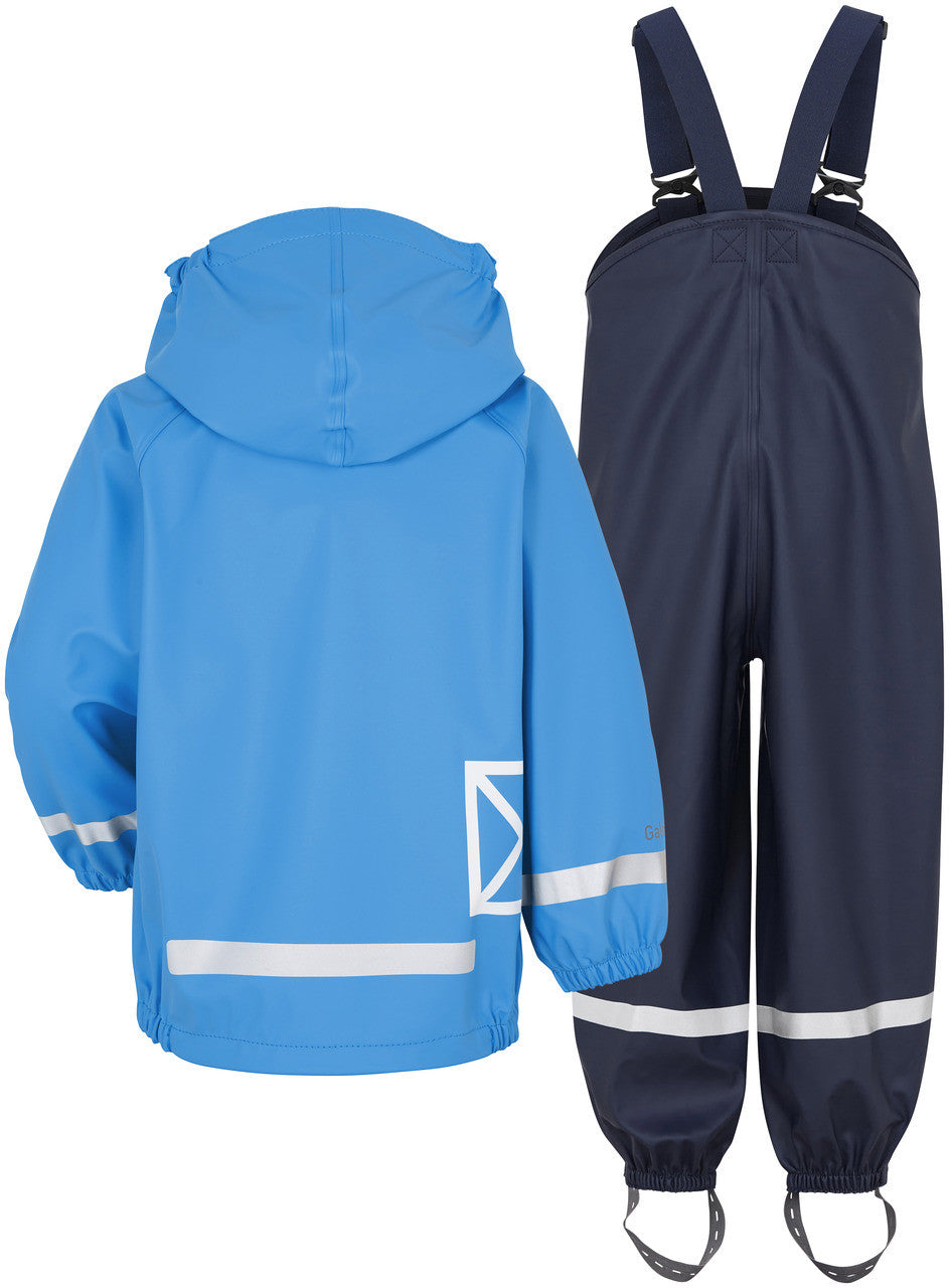 Kids Slaskeman Unlined Rain Set-Snap Jacket and Bibs – Waterproof, PU | Didriksons