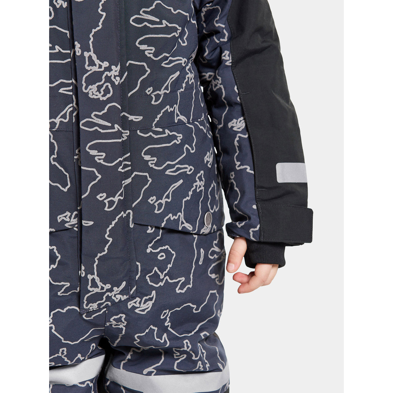 Kids Bjarven Waterproof Winter Snowsuit-Reflective Print β Insulated | Didriksons
