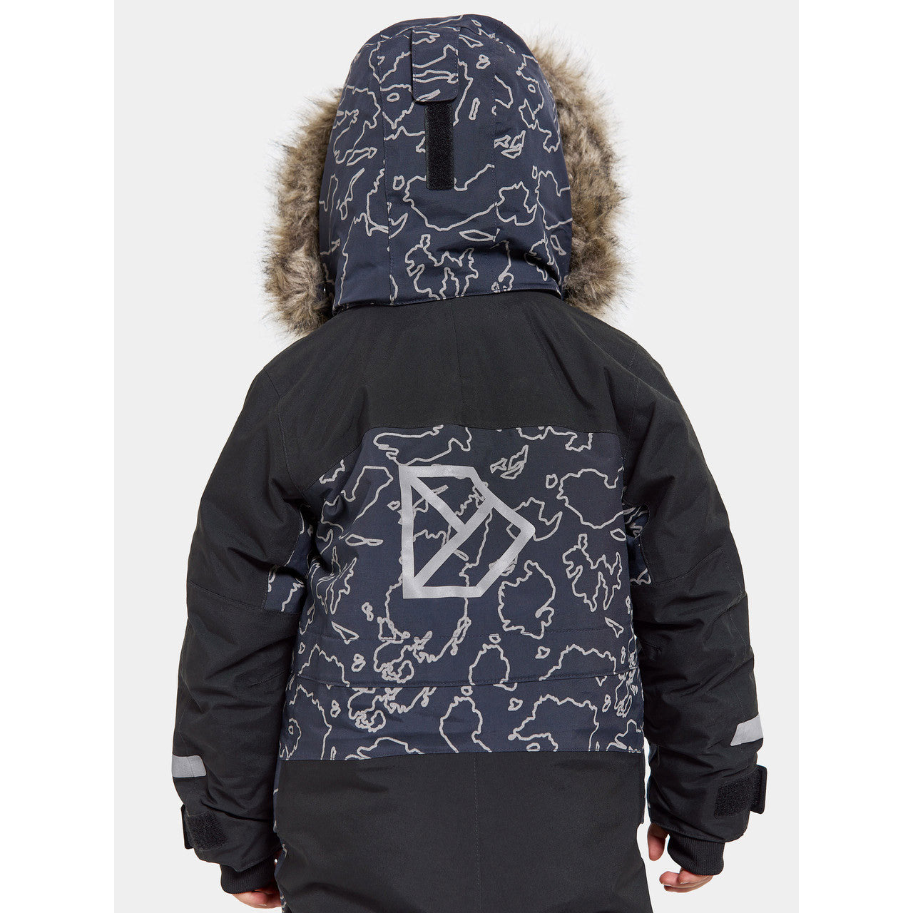 Kids Bjarven Waterproof Winter Snowsuit-Reflective Print β Insulated | Didriksons