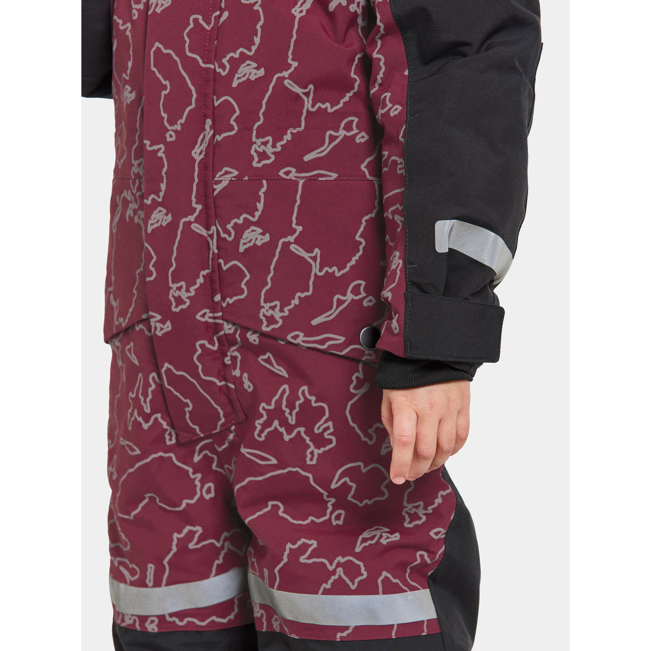 Kids Bjarven Waterproof Winter Snowsuit-Reflective Print β Insulated | Didriksons