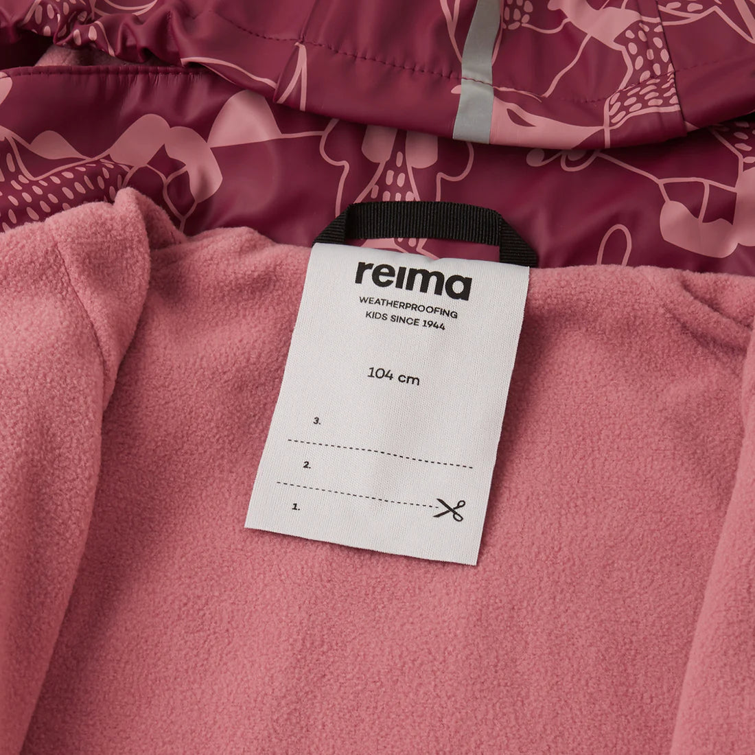 Kids Fleece Lined Waterproof Rain Jacket | Reima