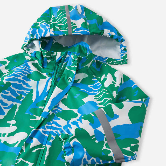Kids Waterproof Vesi Printed Rain Jacket - Unlined, PU | Reima |