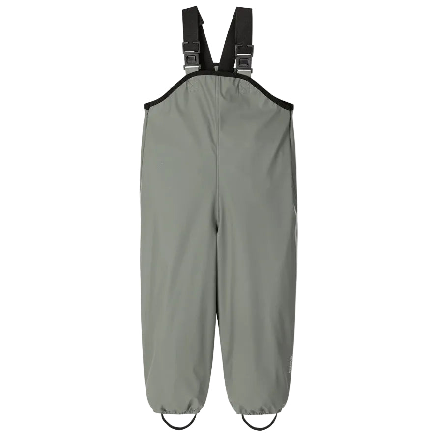 Kids Waterproof Lammikko Rain Bibs - Unlined | Reima #color_greyish-green