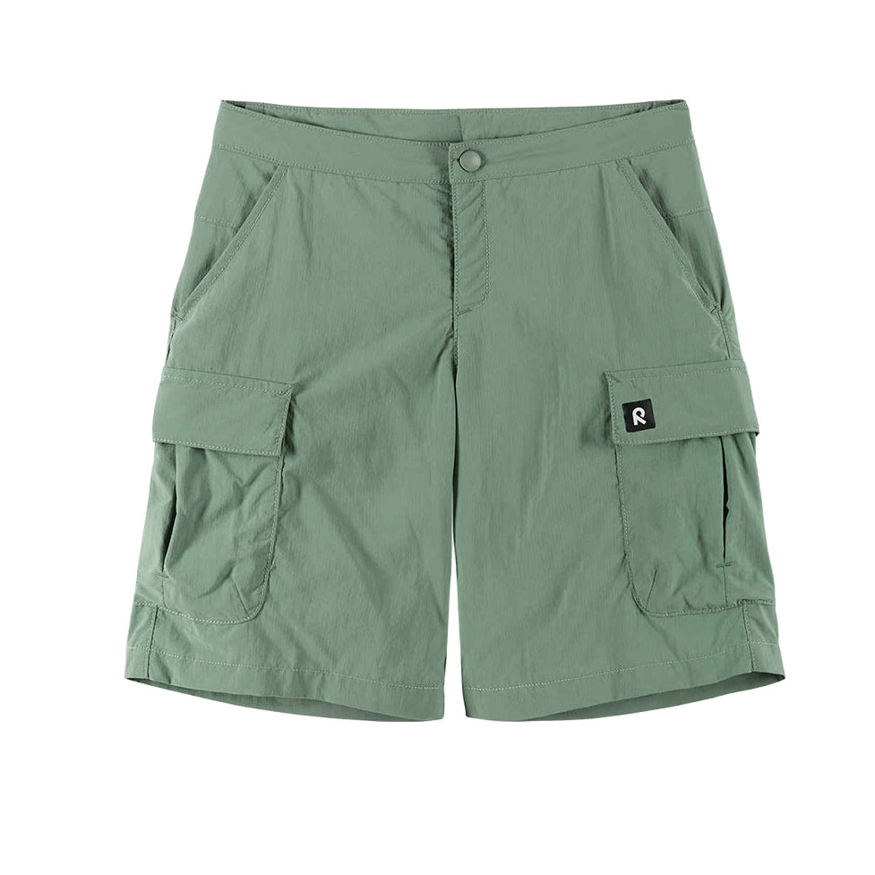 Kids Outdoor Shorts – UPF 50+ Lightweight Hiking & Play Shorts | Reima | #color_stone-green