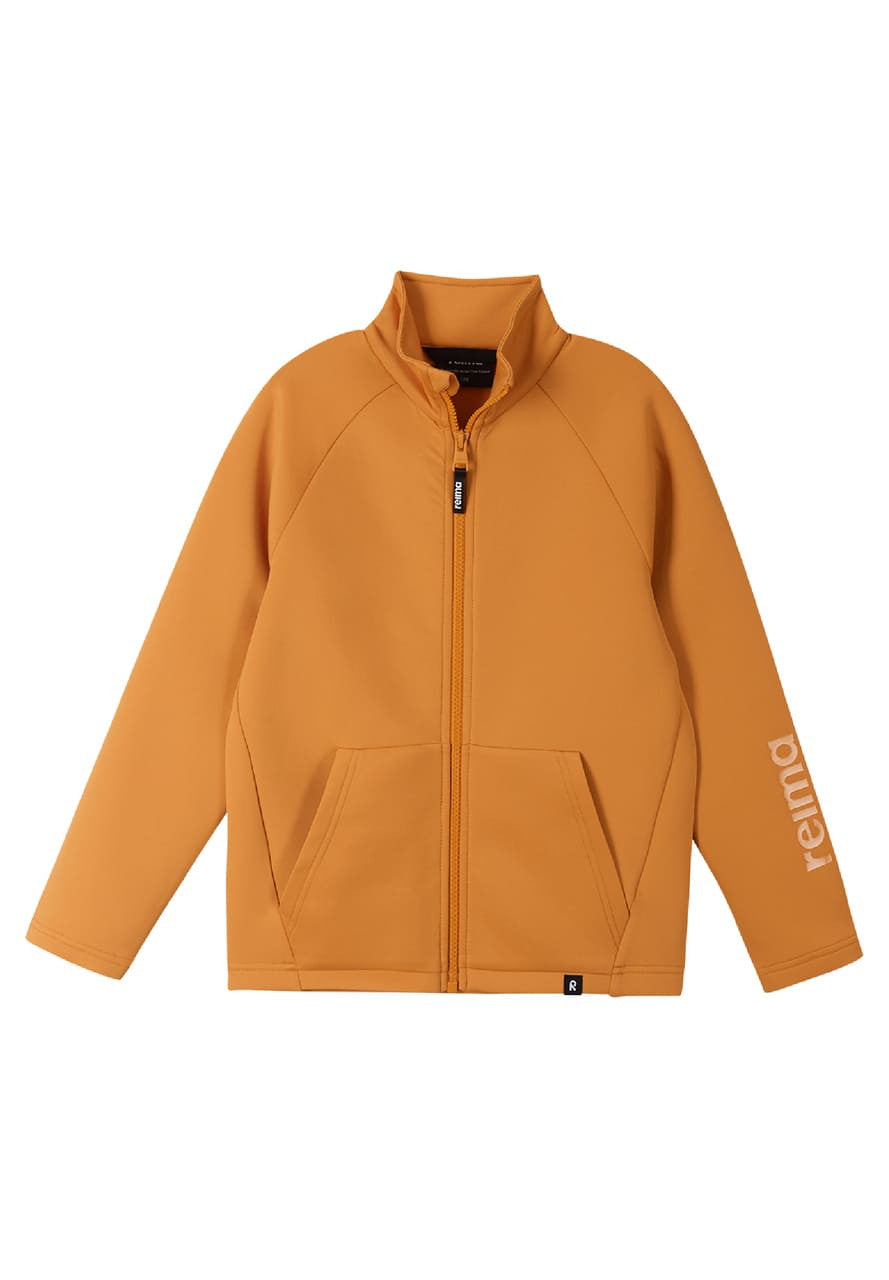 Kids Sulakka Mid Layer Sweater - Moisture Wicking | Reima #color_dark-orange