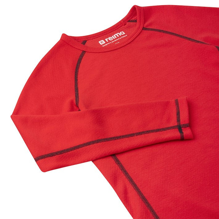 Kids Thermolite Lani Base Layer Set - High Wick | Reima #color_tomato-red