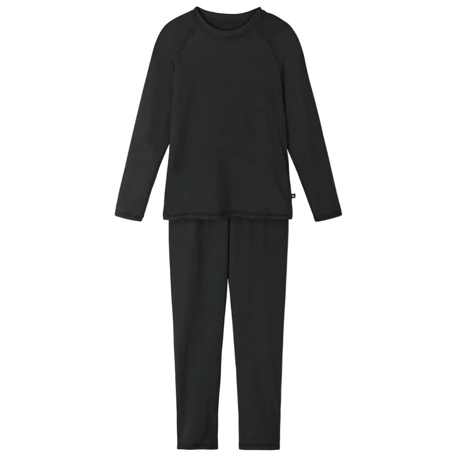 Kids Lightweight Sportti Base Layer Set - Top and Bottom | Reima #color_black
