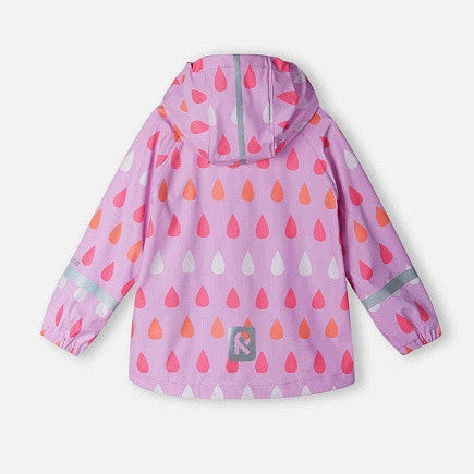 Kids Waterproof Vesi Printed Raindrop Rain Jacket - Unlined, PU | Reima
