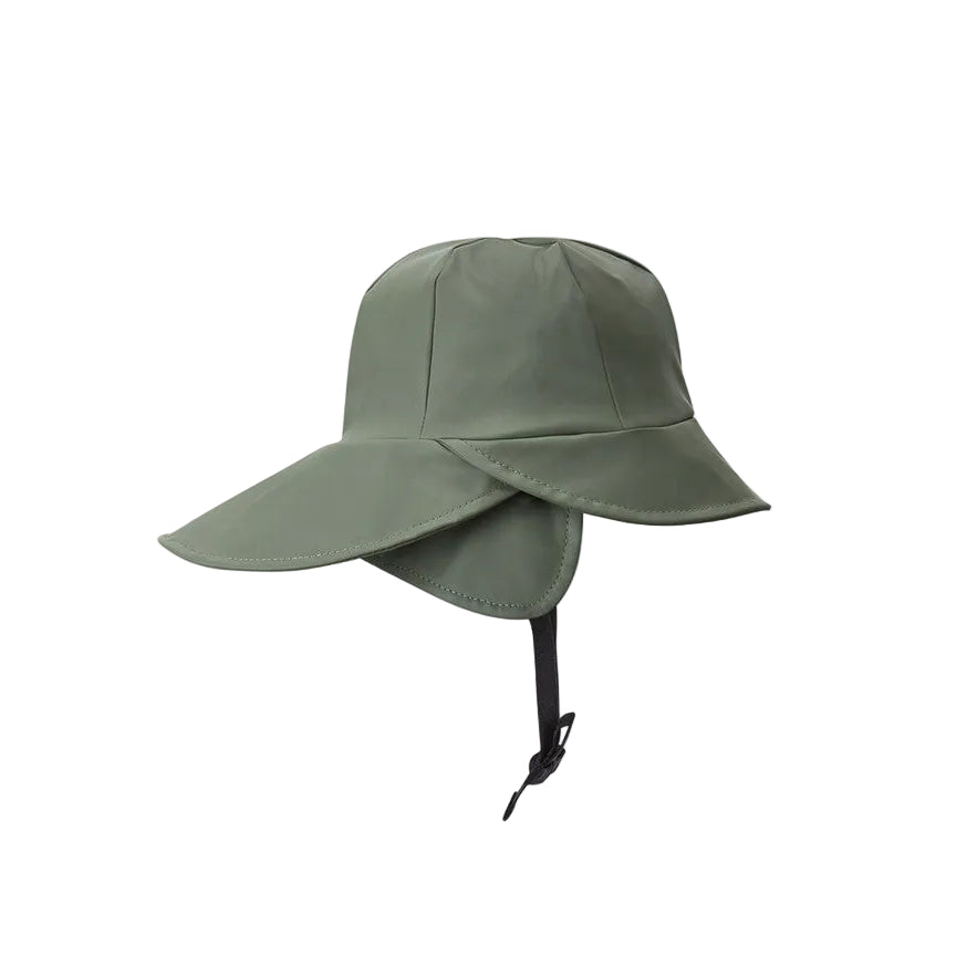 Kids Waterproof Rainy Rain Hat - Unlined, PU | Reima #color_greyish-green