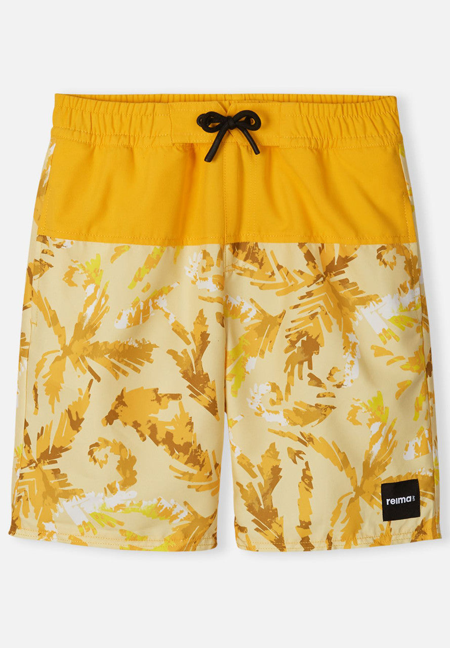 Kids SunProof Papaija Knee Length Swimming Trunks - UPF 50+ | Reima #color_chanterelle