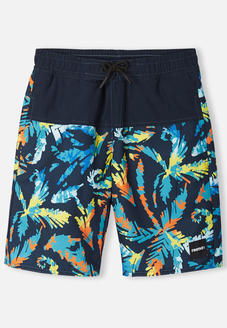 Kids SunProof Papaija Knee Length Swimming Trunks - UPF 50+ | Reima #color_navy