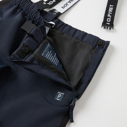 Kids Waterproof Eco Suspender Shell Pants - Navy | Polarn O. Pyret |