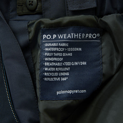 Kids Waterproof Eco Suspender Shell Pants - Navy | Polarn O. Pyret |
