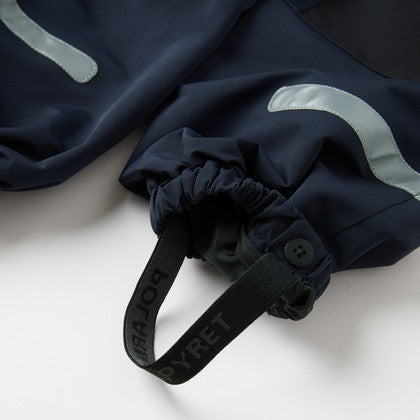 Kids Waterproof Eco Suspender Shell Pants - Navy | Polarn O. Pyret |