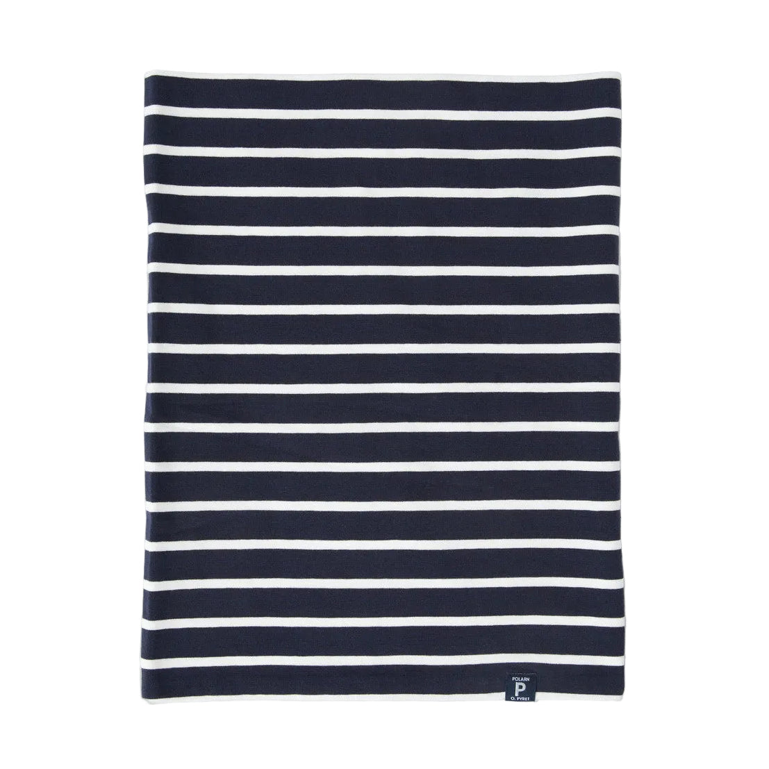 Kids Stripe Neck Gaiter | Polarn O. Pyret | #color-dark-sapphire