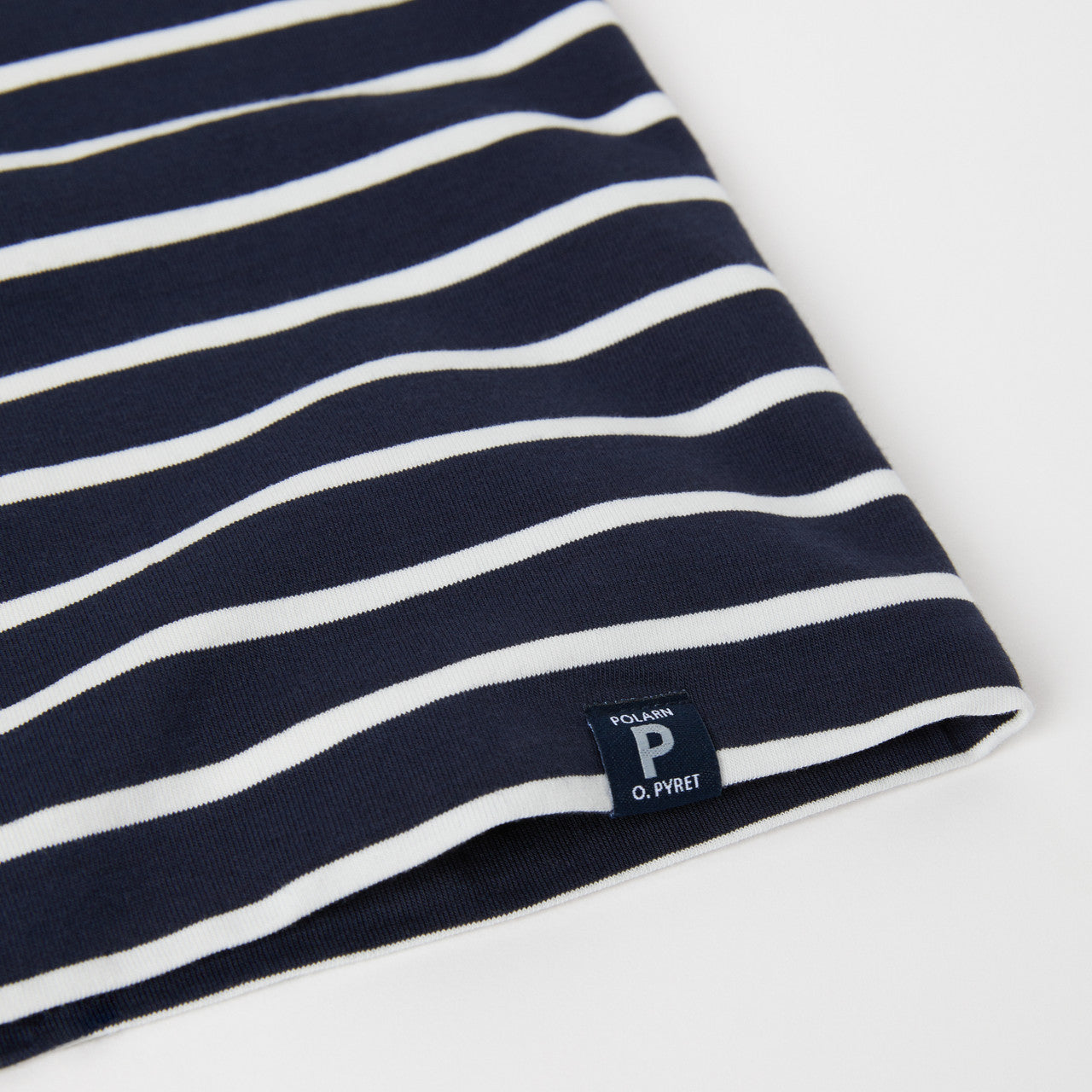 Kids Stripe Neck Gaiter | Polarn O. Pyret | #color-dark-sapphire