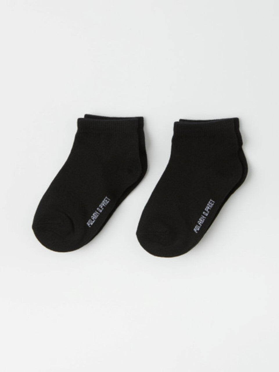Kids Unisex Gots 2-Pack Sneaker No Sock Socks | Polarn O. Pyret #color_black