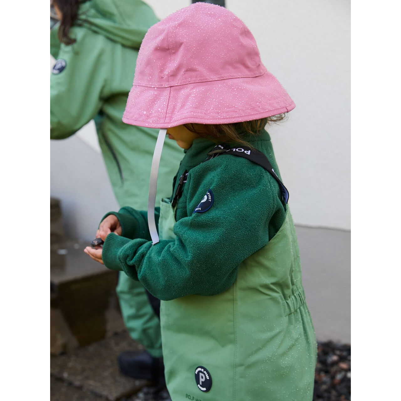 Kids Waterproof Wide Brim Rain Hat - 2 | Polarn O. Pyret |