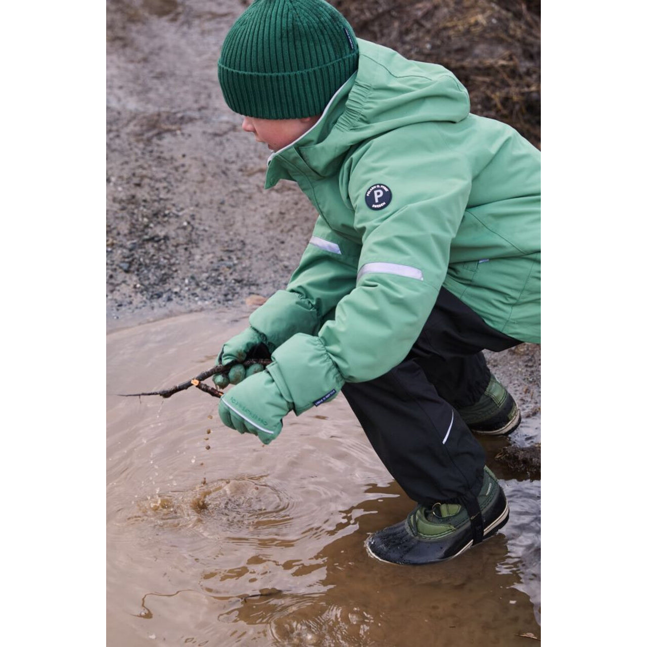 Kids Waterproof Long Cuff Insulated Gloves - 2 | Polarn O. Pyret |