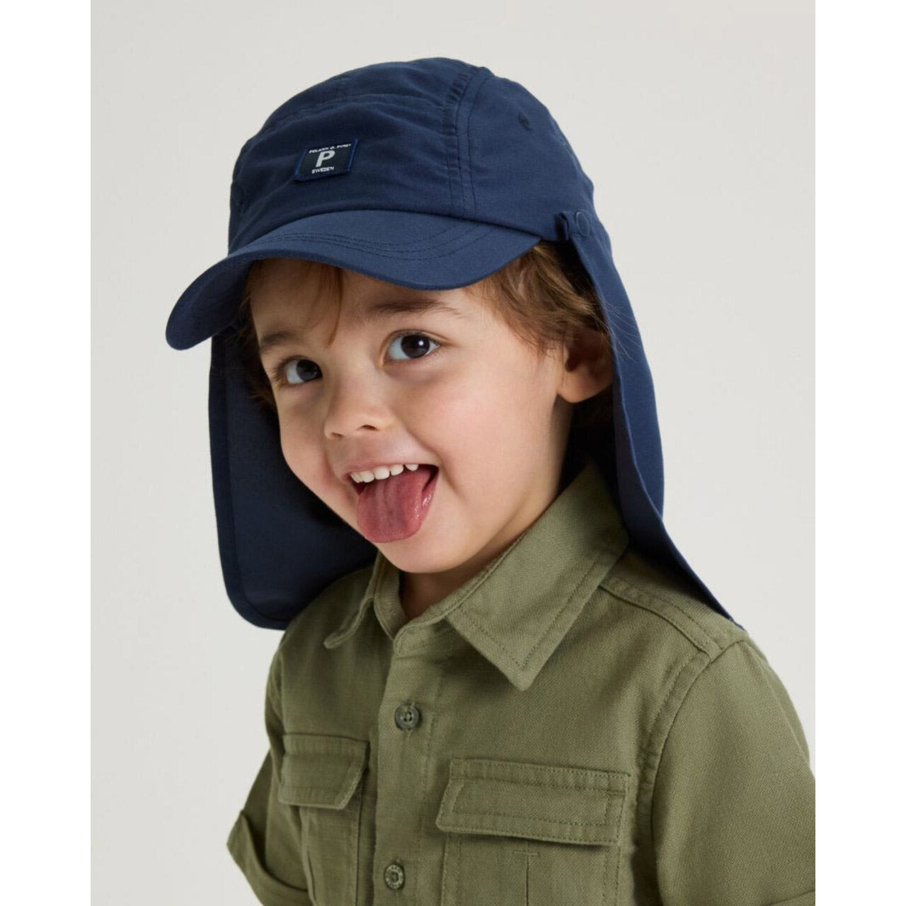 Kids Outdoor Adventure Summer Flap Cap | Polarn O. Pyret |