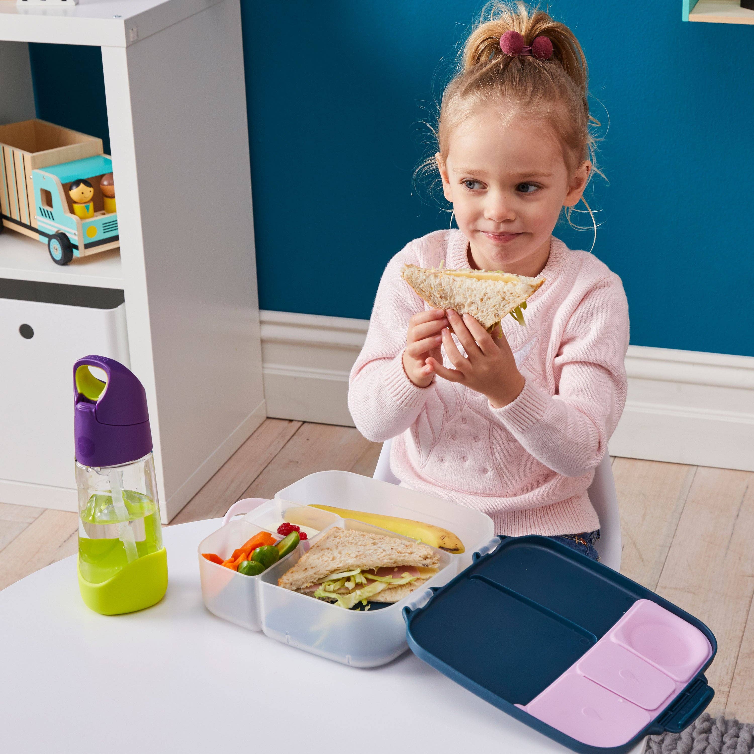 Kids Bento Lunchbox – b.box Large Lunchbox, Indigo Rose