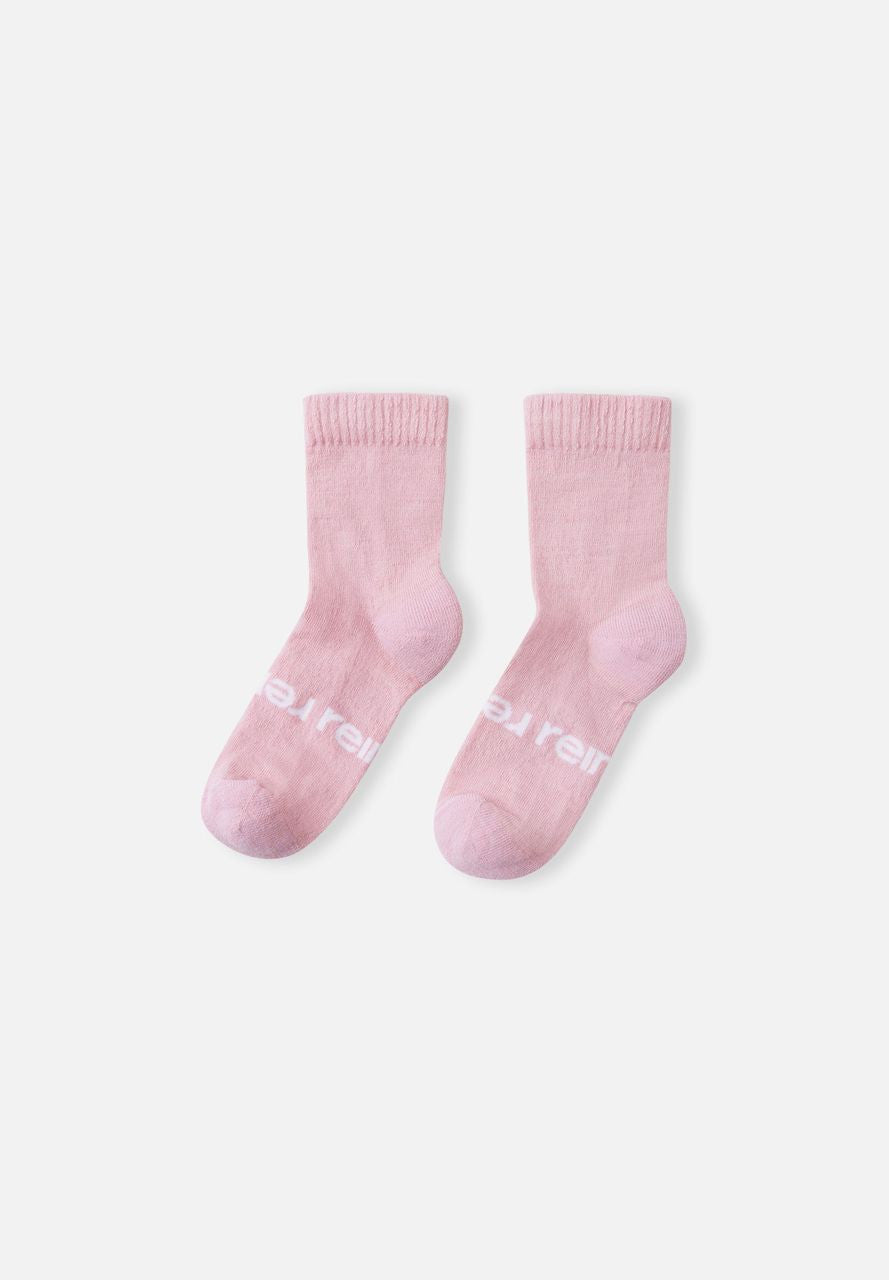 Kids Lighter Wool Blend Liki Everyday Socks - High Wick | Reima #color_pale-rose