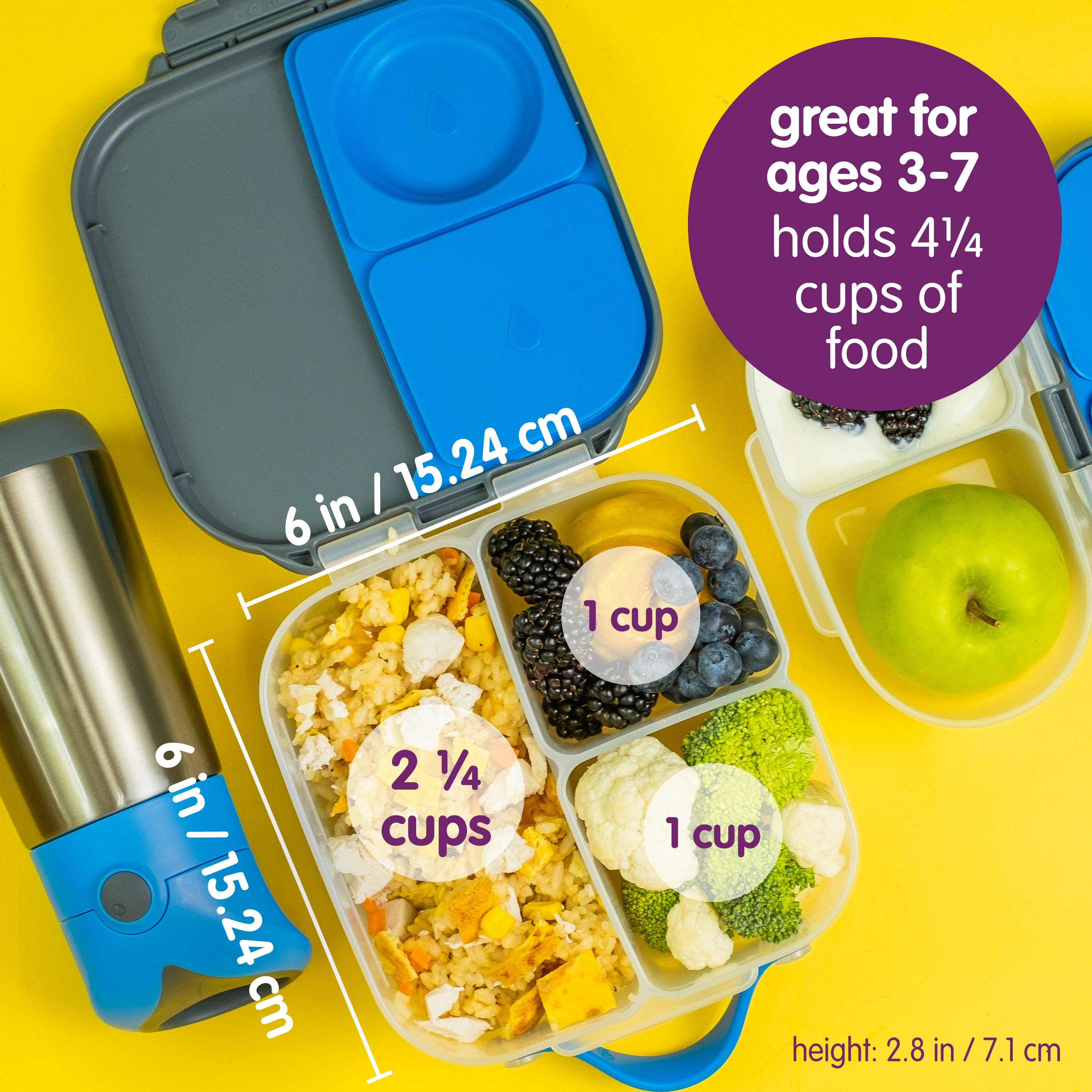 Kids Mini Bento Lunchbox – b.box Mini Lunchbox, Lemon Twist