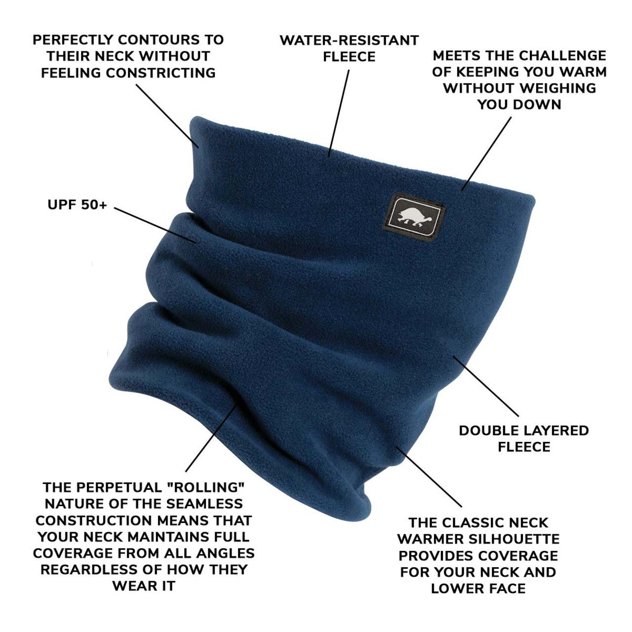 Kids Chelonia 150 Fleece Double Layer Neck Tube | Turtle Fur