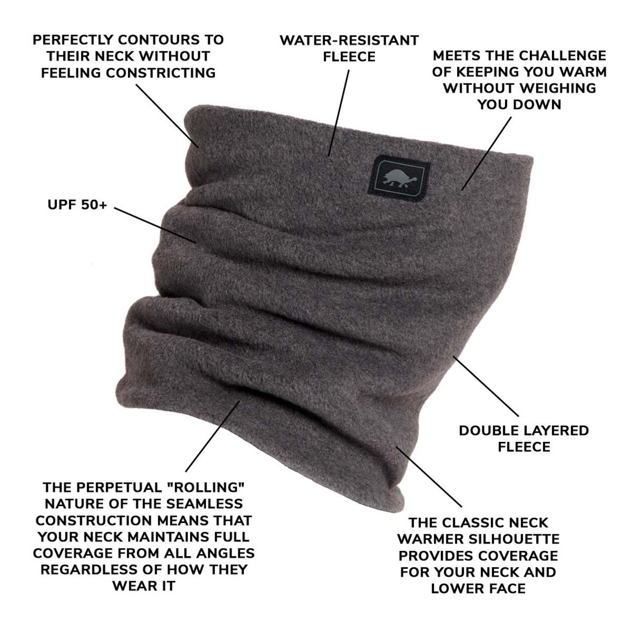 Kids Chelonia 150 Fleece Double Layer Neck Tube | Turtle Fur