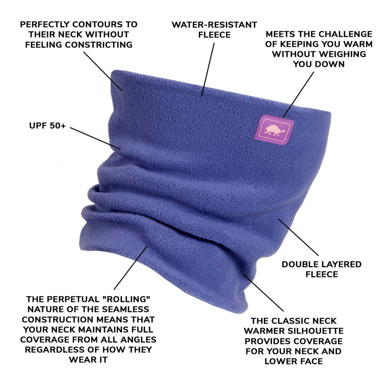 Kids Chelonia 150 Fleece Double Layer Neck Tube | Turtle Fur