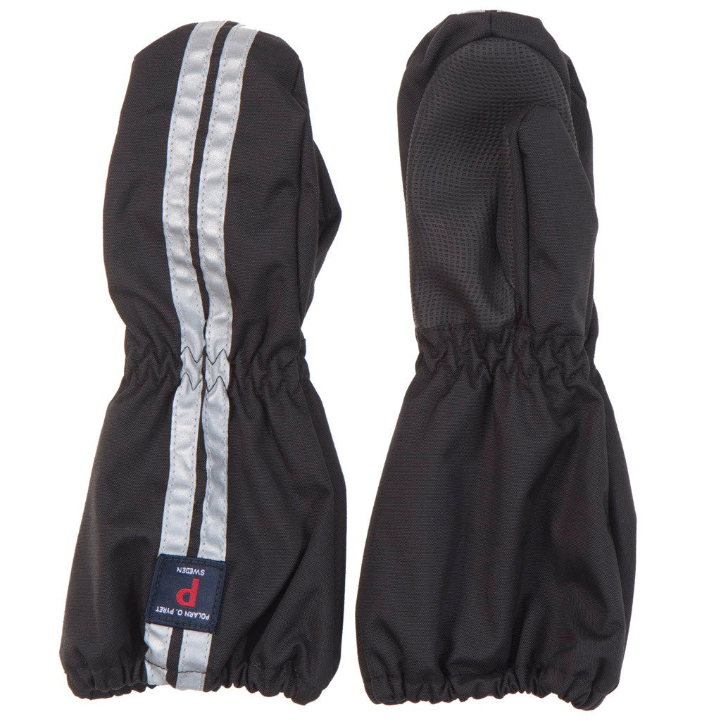 Waterproof Shell Long Cuff Waterproof Mittens - Breathable | Polarn O. Pyret #color_meteorite