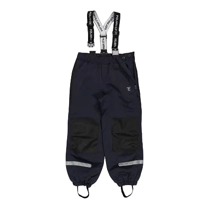 Kids Waterproof Eco Suspender Shell Pants | Polarn O. Pyret #color_dark-sapphire