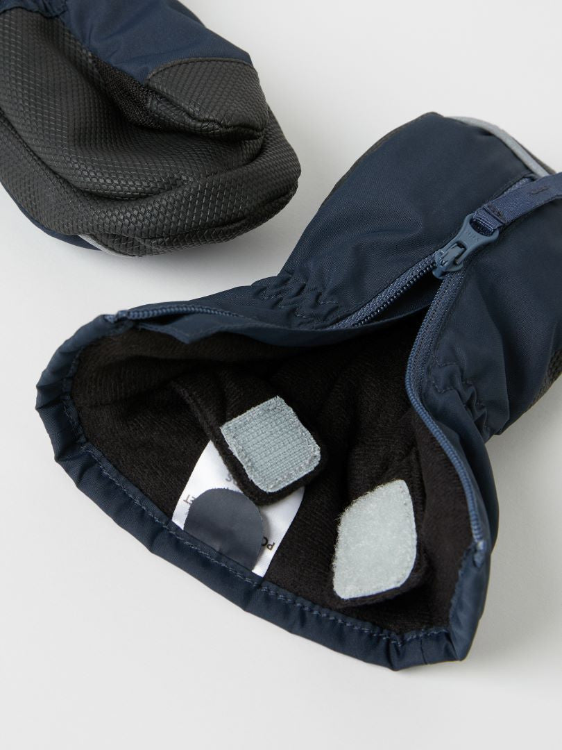Kids Easy Zip Waterproof Winter Mittens | Polarn O. Pyret